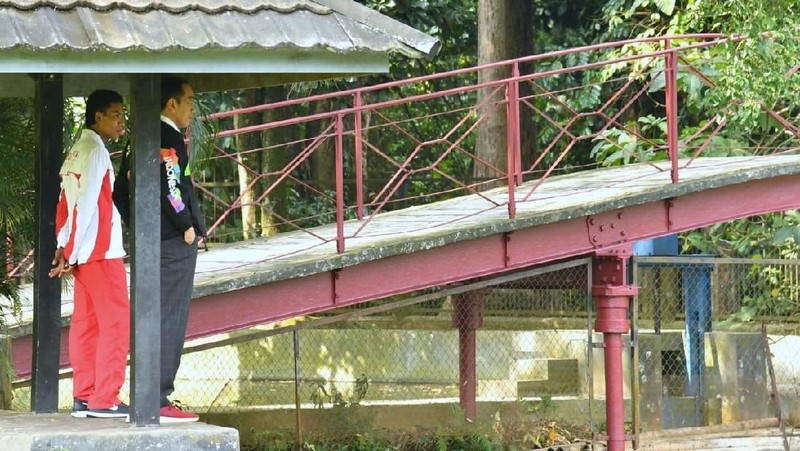 Sambil berbincang mereka berkeliling taman sambil sesekali bersenda gurau. Terlihat dari senyum dari mereka ketika berjalan.