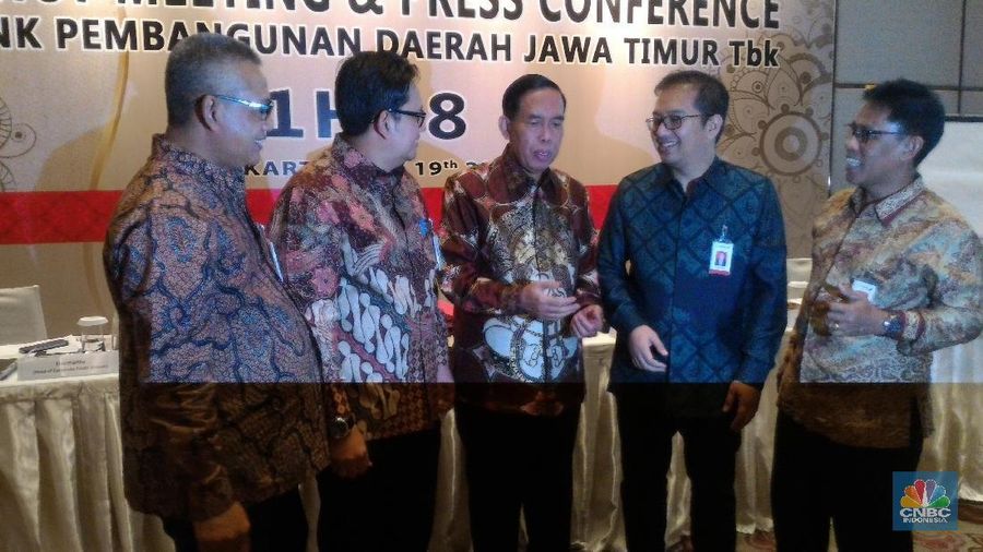 Pada semester I-2018 kredit Bank Jatim tumbuh 5,34%.