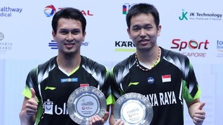 Juara Singapura Open, Ahsan/Hendra Mengaku Sempat Terpancing