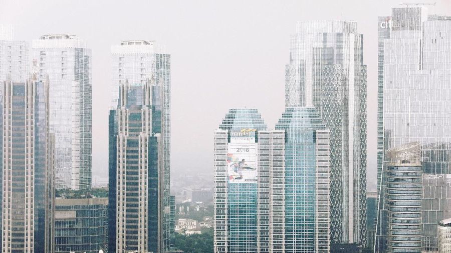 Banner of Asian Games 2018 is seen on Mandiri bank building in Jakarta, Indonesia July 17, 2018. REUTERS/Beawiharta