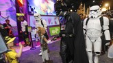 Pesta pencinta komik itu juga dimeriahkan perayaan satu dekade waralaba media Marvel Cinematic Universe. (REUTERS/Mike Blake)