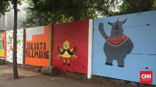 Alasan Lurah Paseban Kerahkan PPSU Bikin Mural Asian Games