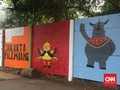 Alasan Lurah Paseban Kerahkan PPSU Bikin Mural Asian Games