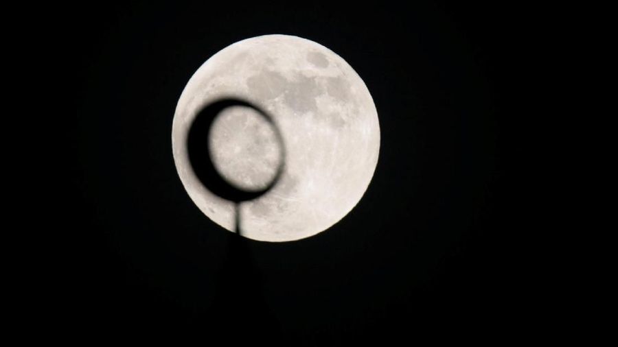 A lunar eclipse of a full 