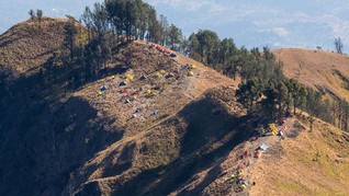 88 Hektare Padang Savana di Rinjani Terbakar