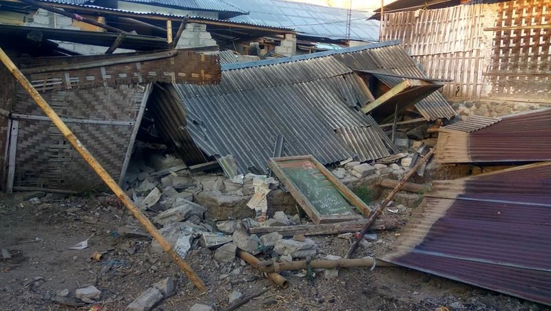 Terjadi gempa di NTB. Data sementara, tercatat puluhan rumah rusak akibat gempa tersebut.