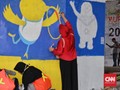 FOTO: Mural Asian Games di Tiang-tiang Tol Rawamangun