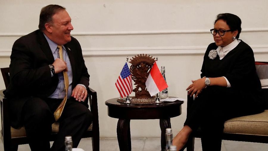 Lawatan kali ini adalah kunjungan pertama Menlu Pompeo ke Indonesia