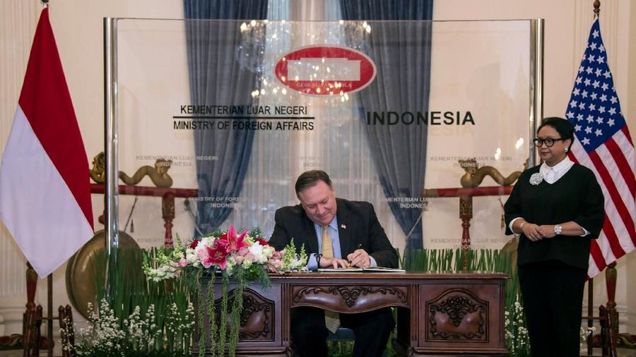 Lawatan kali ini adalah kunjungan pertama Menlu Pompeo ke Indonesia