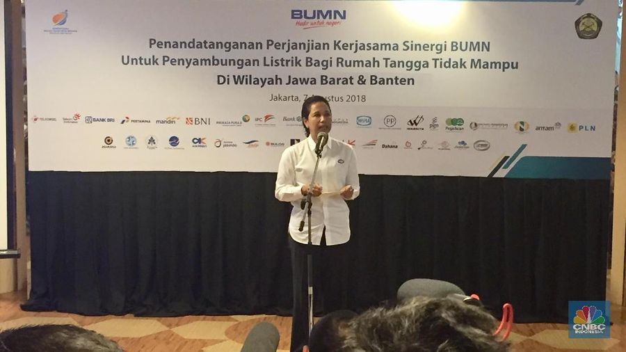 Rini Soemarno menyatakan siap untuk mengumpulkan dana demi memenuhi anggaran pembangunan infrastruktur Indonesia di tahun 2019.