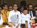 Jokowi Tampil dengan Kemeja Putih Berslogan
