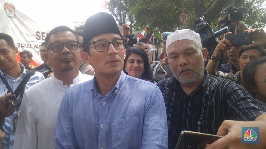 Ini mendorong harga saham milik calon wakil presiden Sandiaga Uno naik.