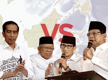 Real Count KPU 09.00 WIB, Jokowi 55,05% & Prabowo 44,95%