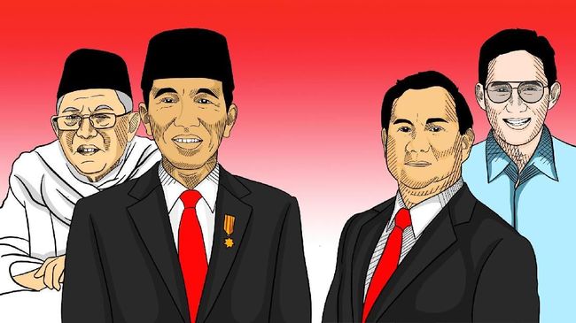 Inilah Peta Partai Pengusung Capres-Cawapres Pemilu 2019