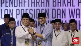 Kompak Berpeci Hitam, Prabowo dan Sandiaga Sowan ke PBNU
