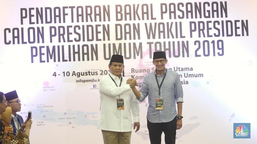 Pernyataan politik disampaikan bacawapres Sandiaga Uno di kediaman pribadi Prabowo Subianto.