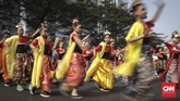 Acara tesebut berlangsung guna untuk menyambut Asian Games 2018 sekaligus HUT RI ke-73. (CNN Indonesia/ Hesti Rika)