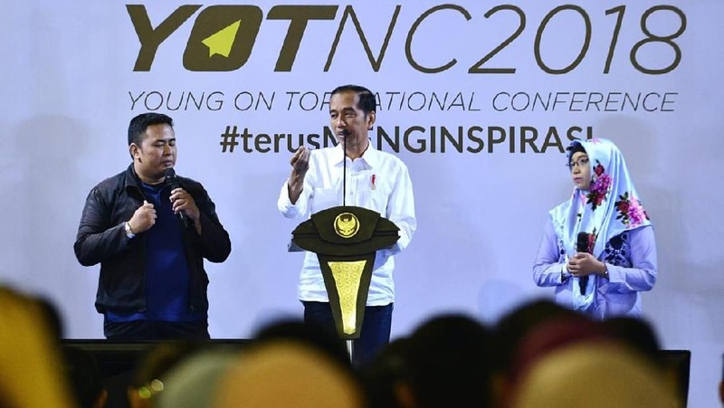 Jokowi memberikan tips memulai bisnis bagi milenial yang ingin menjadi wirausahawan muda.