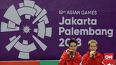 Dengan torehan dua medali emas di Asian Games 2018, bulutangkis memenuhi target yang dibuat Kemenpora. (CNN Indonesia/Adhi Wicaksono)