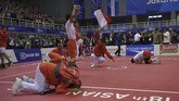 Kontingen Indonesia menutup perburuan emas Asian Games lewat keberhasilan tim sepak takraw meraih emas di nomor quadran dengan menaklukkan Jepang pada partai final. (ANTARA FOTO/INASGOC/Nova Wahyudi/nz/18)