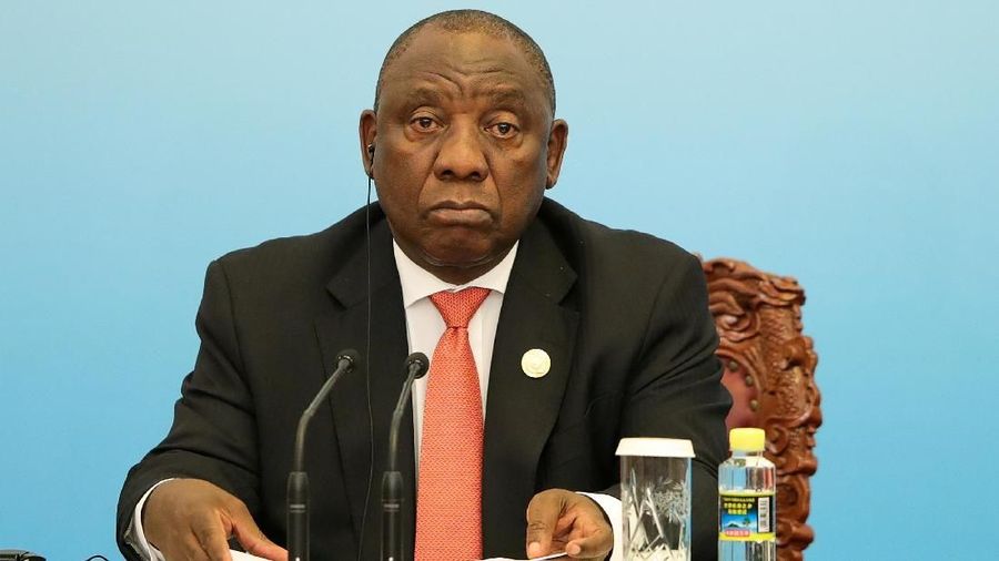 REFILE - ADDING DATE South African President Cyril Ramaphosa speaks during the 2018 Beijing Summit of Forum on China-Africa Cooperation joint news conference at the Great Hall of the People in Beijing, China September 4, 2018. Lintao Zhang/Pool via REUTERS