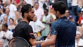 Pada babak keempat AS Terbuka 2018 Novak Djokovic mengalahkan petenis non-unggulan Joao Sousa 6-3, 6-4, dan 6-3. (Robert Deutsch-USA TODAY Sports)