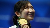 Atlet renang asal Jepang Rikako Ikee yang dinobatkan sebagai atlet terbaik Asian Games 2018 dengan meraih enam medali emas dan dua perak. (REUTERS/Athit Perawongmetha)