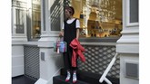 Makiko Oshino berpose di Manhattan, New York, AS, 3 September 2018.