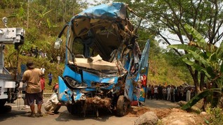 Karyawan Honda Jadi Korban Kecelakaan Bus di Sukabumi