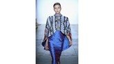 Sebanyak 24 model tampil membawakan busana dari ketiga desainer, dari batik, busana muslim, sampai couture. (Fernanda Calfat/Getty Images for Indonesian Diversity/AFP)