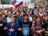 Ratusan Warga Ditangkap Akibat Demo Kebijakan Putin di Rusia