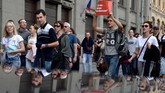 Kebijakan kenaikan usia pensiun ini mendapat protes karena rendahnya harapan hidup warga Rusia yang tercatat hanya 65 tahun. Jika kebijakan diterapkan, maka rakyat Rusia semakin sukar menikmati dana pensiun. (AFP PHOTO / Vasily MAXIMOV)