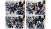 Sejumlah foto unjuk rasa di St. Petersburg pun langsung viral di media sosial. Selain gambar polisi yang memukuli demonstran, foto polisi menangkap seorang bocah dan seorang pensiunan pun dengan cepat menyebar. (REUTERS/Sergei Karpukhin)