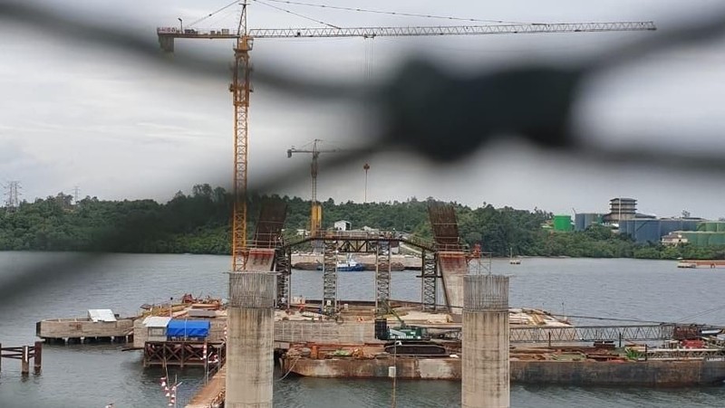 Progres fisik dari Jembatan sudah mencapai 58,23% dengan target rampung pada bulan November 2019.