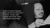 Kepedulian Harry Roesli terhadap sesama amatlah tinggi. Ia, selain dikenal sebagai musisi nyentrik, unik, dan jenius, juga dikenal sebagai orang yang tak segan memberikan bantuan dan ilmu. (dok. Pribadi)