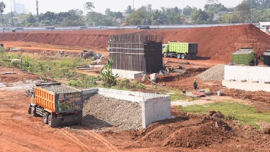 Saat ini progres pembangunan tol Kunciran-Serpong sepanjang 11,19 kilometer (km) sudah 66,43% per 13 September 2018.