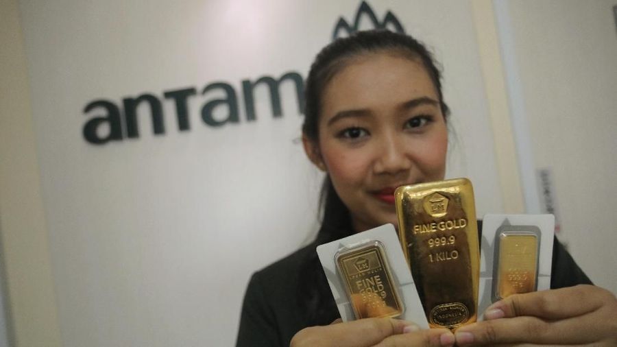 Harga saham PT Aneka Tambang Tbk (ANTM) atau Antam mendadak melesat hingga 7,78%.