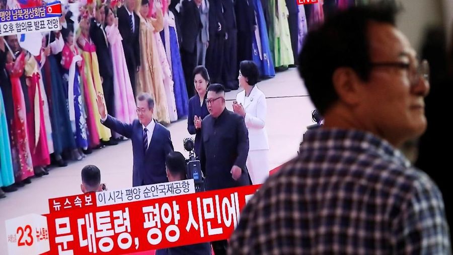 Tiba di Pyongyang untuk membahas perundingan tentang denuklirisasi dan prospek secara resmi mengakhiri Perang Korea.