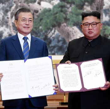 Sah, Kim dan Moon Sepakati Perjanjian Tanpa Perang