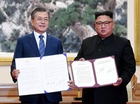 Sah, Kim dan Moon Sepakati Perjanjian Tanpa Perang