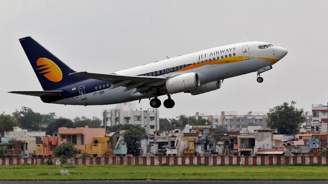 Gagal Disuntik Modal, Sayap Terbang Jet Airways 'Patah Arang'