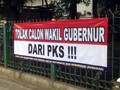 Kursi DKI-2 Kosong, Spanduk Tolak Wagub dari PKS Muncul