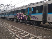 FOTO: Miris, Kereta MRT Jakarta Jadi Korban Vandalisme