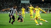 Penyerang Chelsea Alvaro Morata gagal mencetak gol ke gawang PAOK meski memiliki sejumlah peluang bagus. Morata digantikan Olivier Giroud pada menit ke-80. (Reuters/John Sibley)