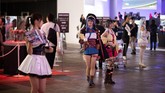 Perusahaan-perusahaan top dunia bersaing untuk memamerkan gawai teknologi teranyarnya di Tokyo Game Show. (AFP PHOTO / Martin BUREAU)
