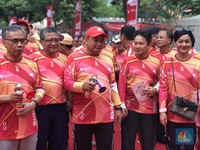 Serunya Lari Pagi Rayakan HUT Pasar Modal Bareng Bos OJK-BEI