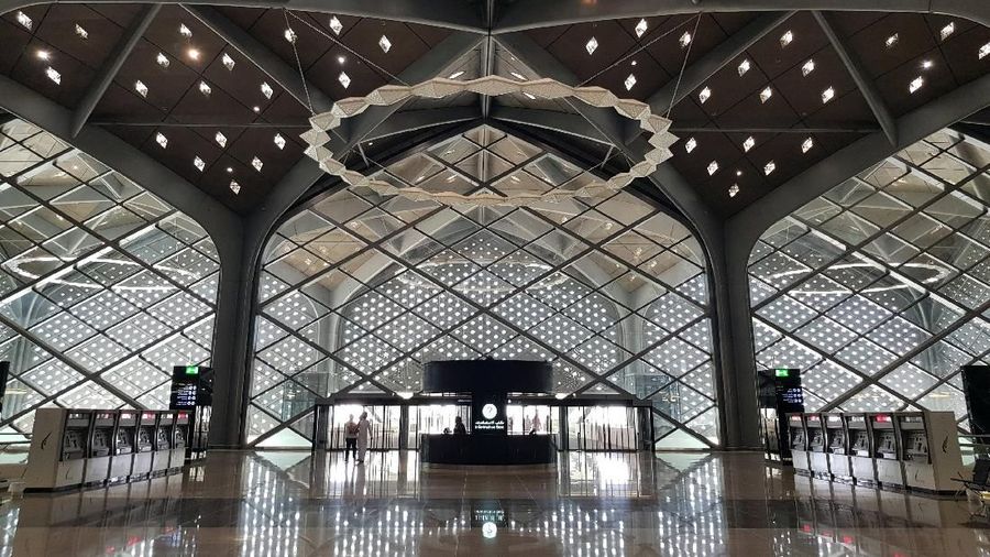 Saudi people board at the new KAEC station of the Haramain speed train at King Abdullah Economic City, near Jeddah, Saudi Arabia Setpember 18, 2018. Picture taken September 18, 2018. REUTERS/Stephen Kalin