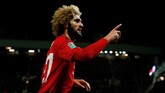 Setan Merah akhirnya mampu melakukan hal itu. Marouane Fellaini mencetak gol penyama kedudukan saat injury time babak kedua menginjak lima menit. (REUTERS/Andrew Yates )