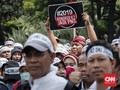 FOTO: Aksi Honorer K2 DKI Jakarta Tuntut Status PNS