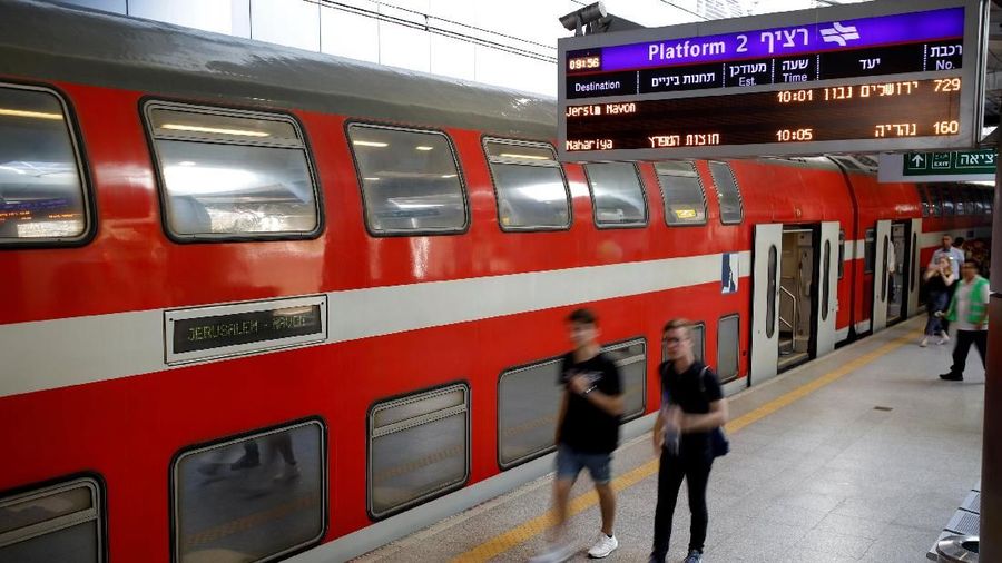 People walk on the platform at Israel's new high-speed rail line station at Ben Gurion International Airport, in Lod, near Tel Aviv September 25, 2018. REUTERS/Amir Cohen